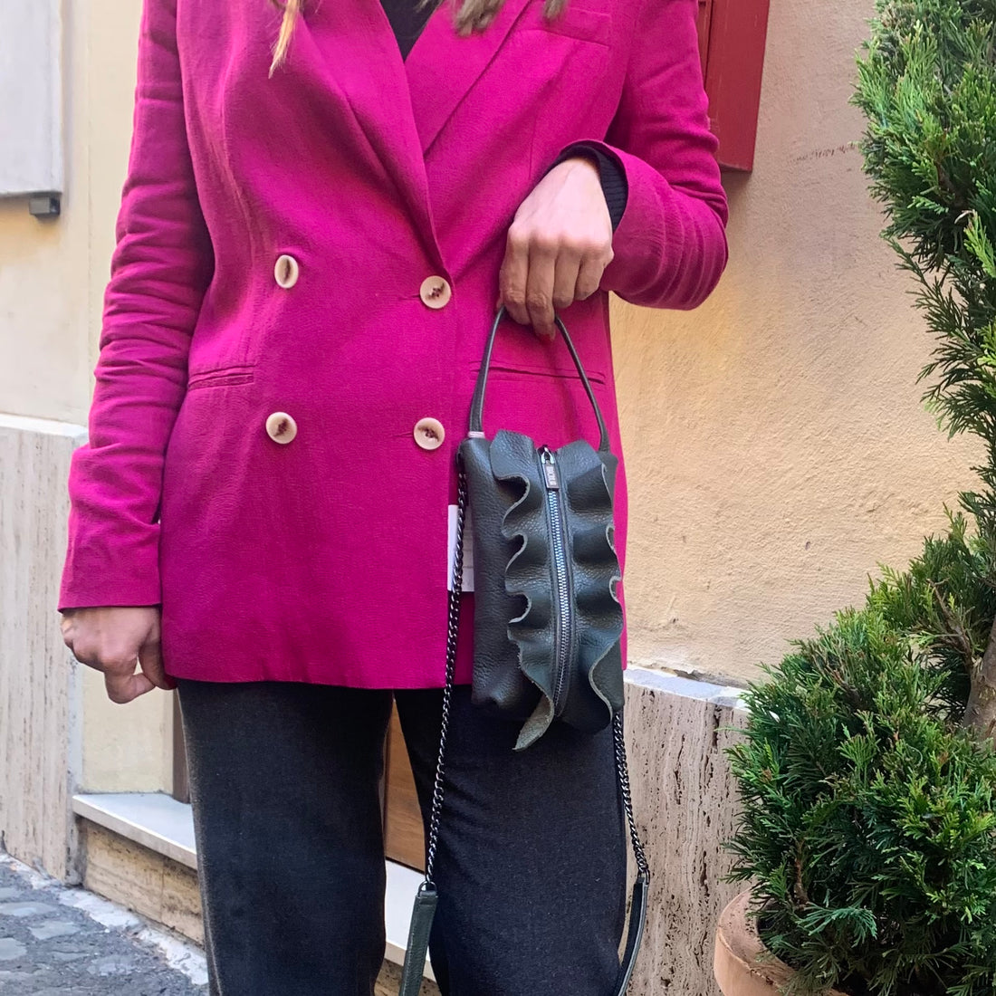 Lori Mini Green Leather