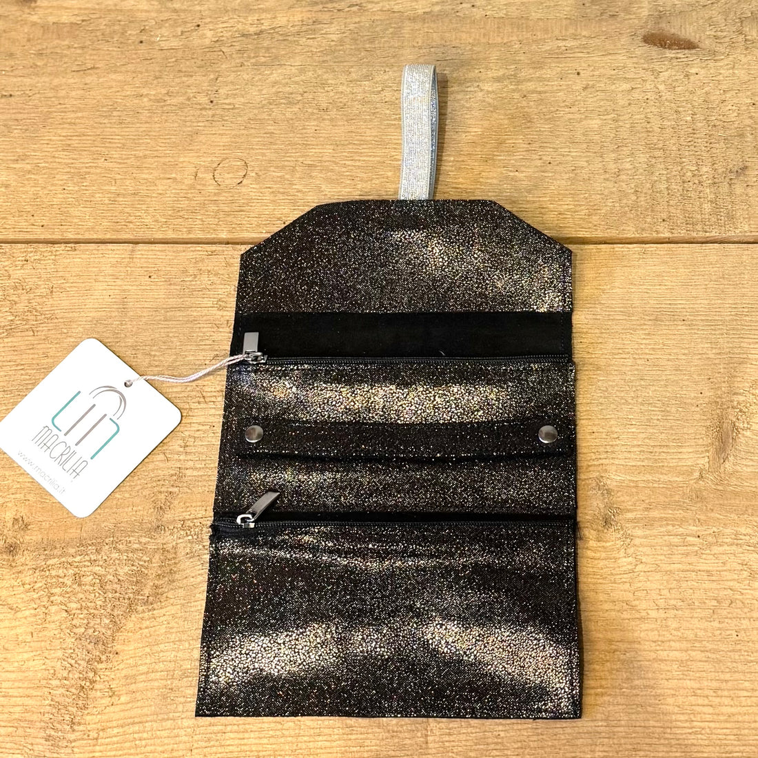 Black Shiny Travel Jewelry Case